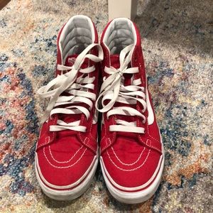 Red high top vans